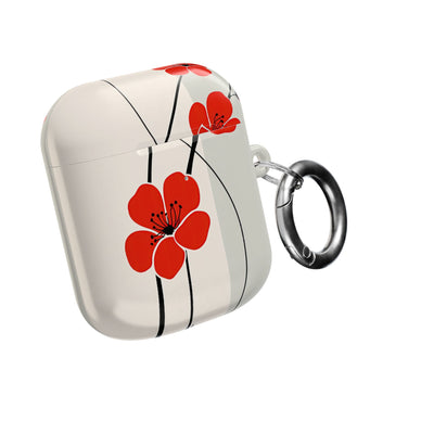 Scarlet Bloom Minimal · Hard Case for AirPods & AirPods Pro · Red