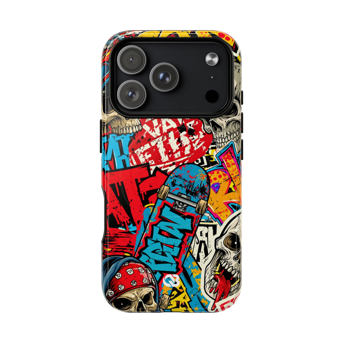 Skate Skull Riot · Tough 2.0 Magnetic Phone Case for iPhone · Red