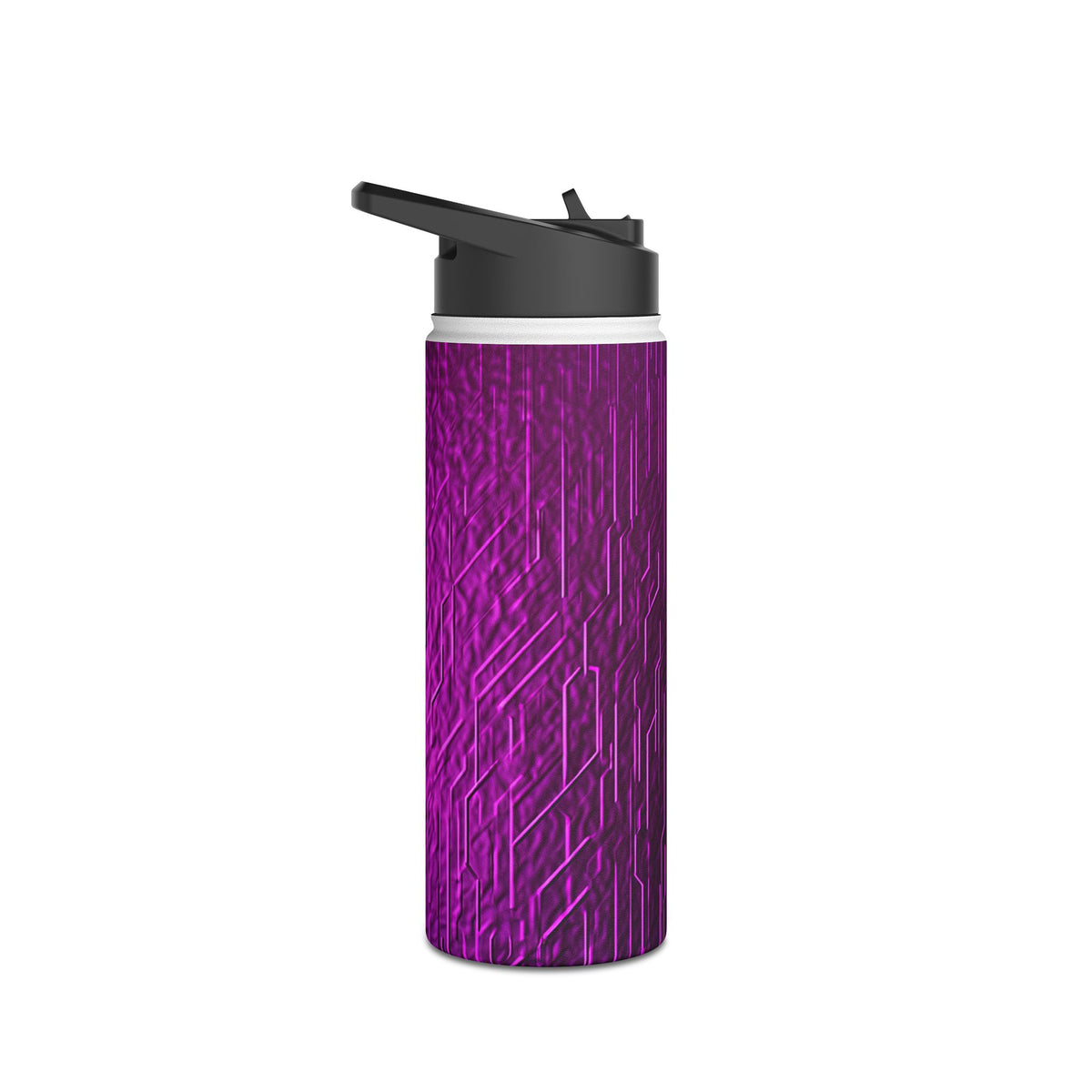 Violet Cyber Circuit · Insulated Water Bottle · Purple