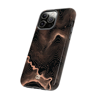 Mesa Elevation Contour · Tough Phone Case for iPhone · Black