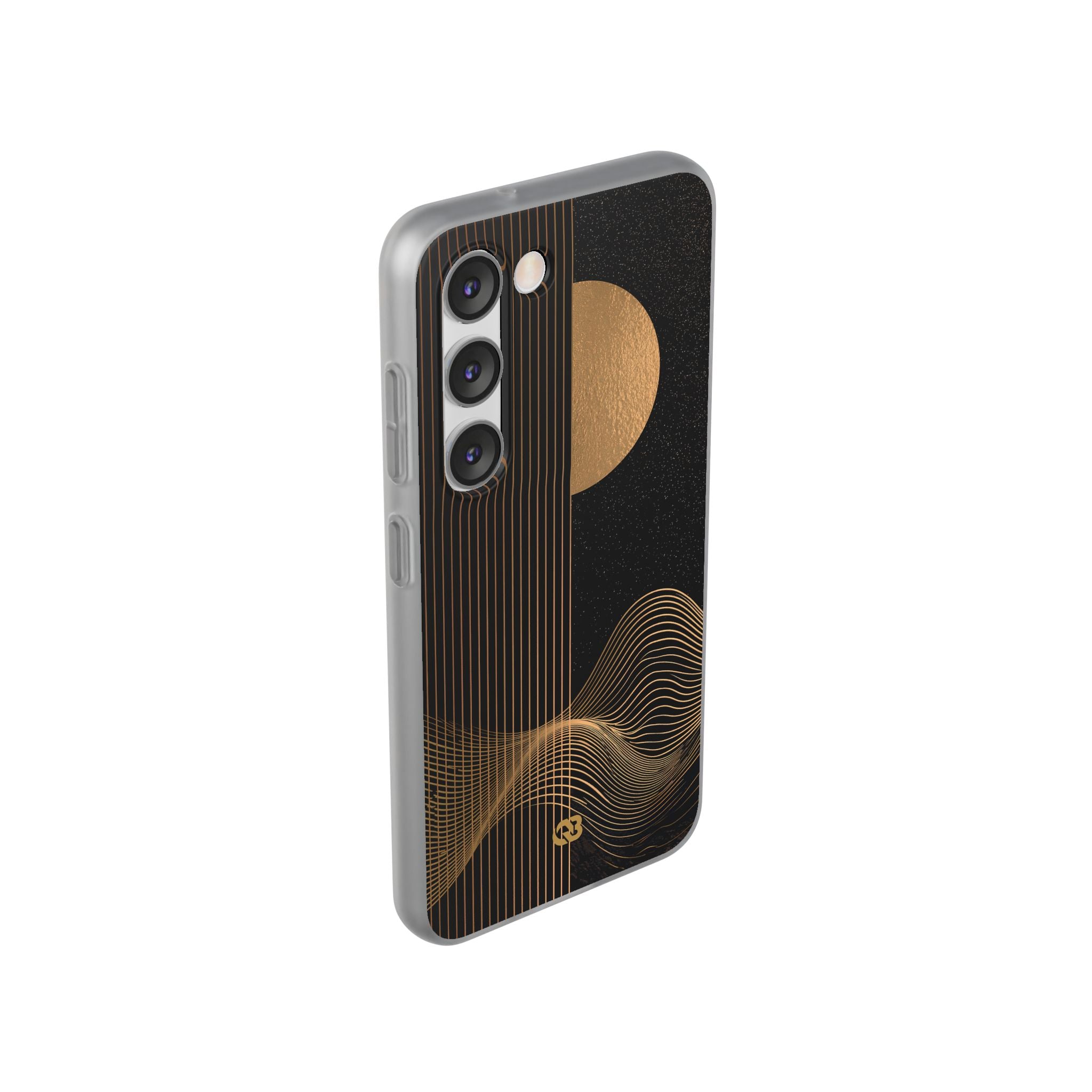 Gold Lite Phone Case for Samsung - Gilded Obsidian Dunes