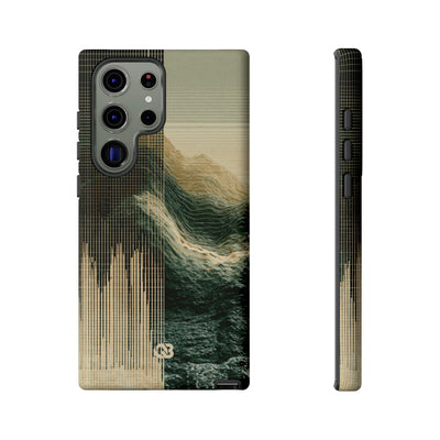Beige Tough Phone Case for Samsung - Veridian Data Ridge