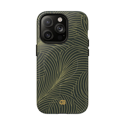 Green Tough 2.0 Magsafe Phone Case for iPhone - Dark Olive Plume