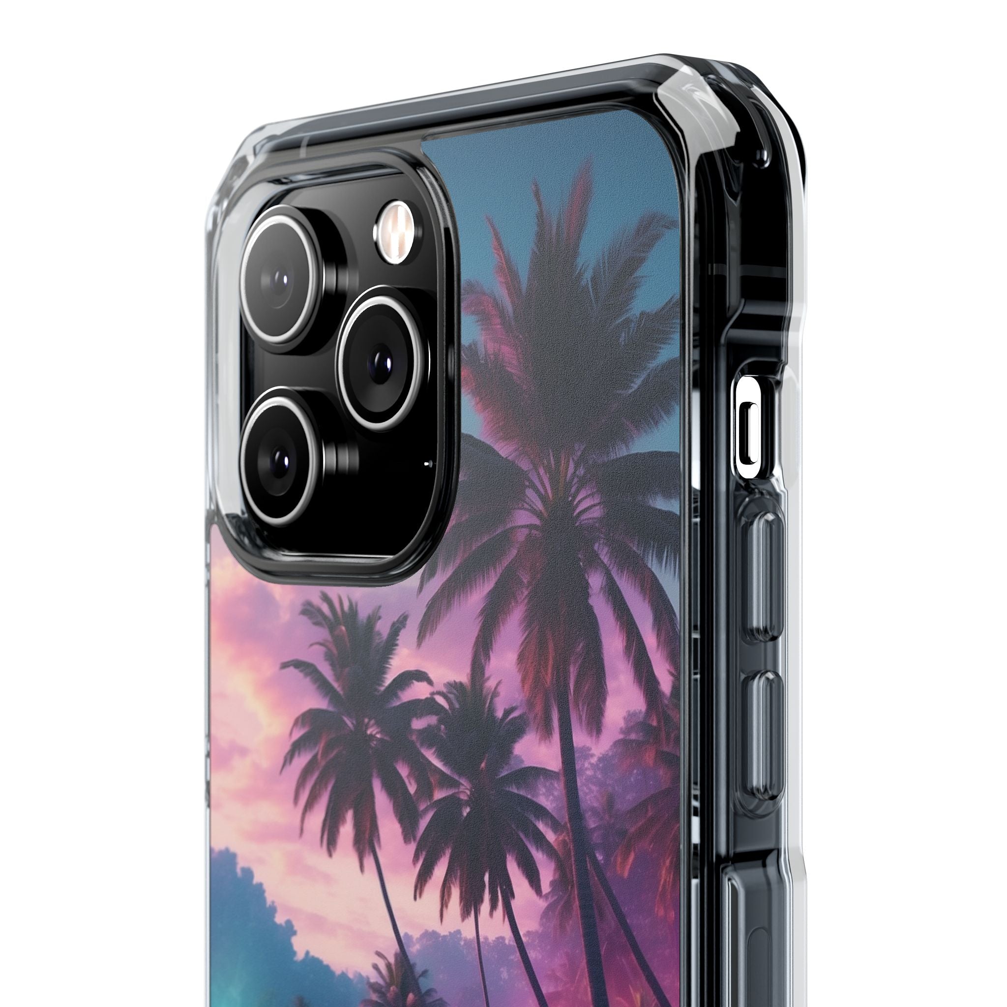 Neon Shore Palms · Impact etui na telefon dla iPhone · Magsafe