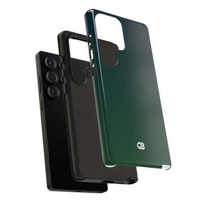 Green Tough Phone Case for Samsung - Midnight Pine Horizon