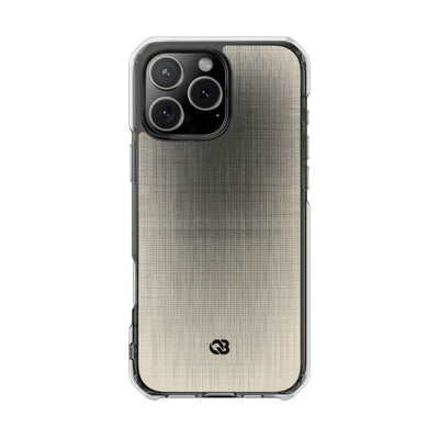 Beige Impact MagSafe Phone Case for iPhone - Carbon Screen Grid