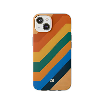 Retro Ridge Lines · Soft Phone Case for iPhone