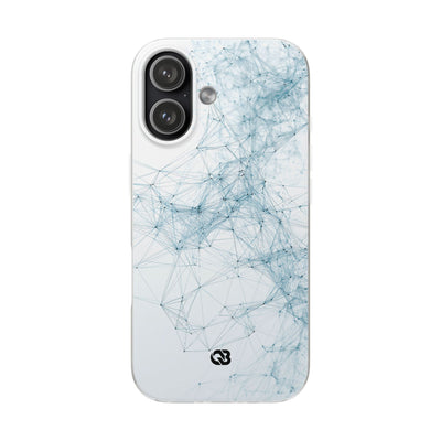 Blue Lite Phone Case for iPhone - Glacial Neural Web
