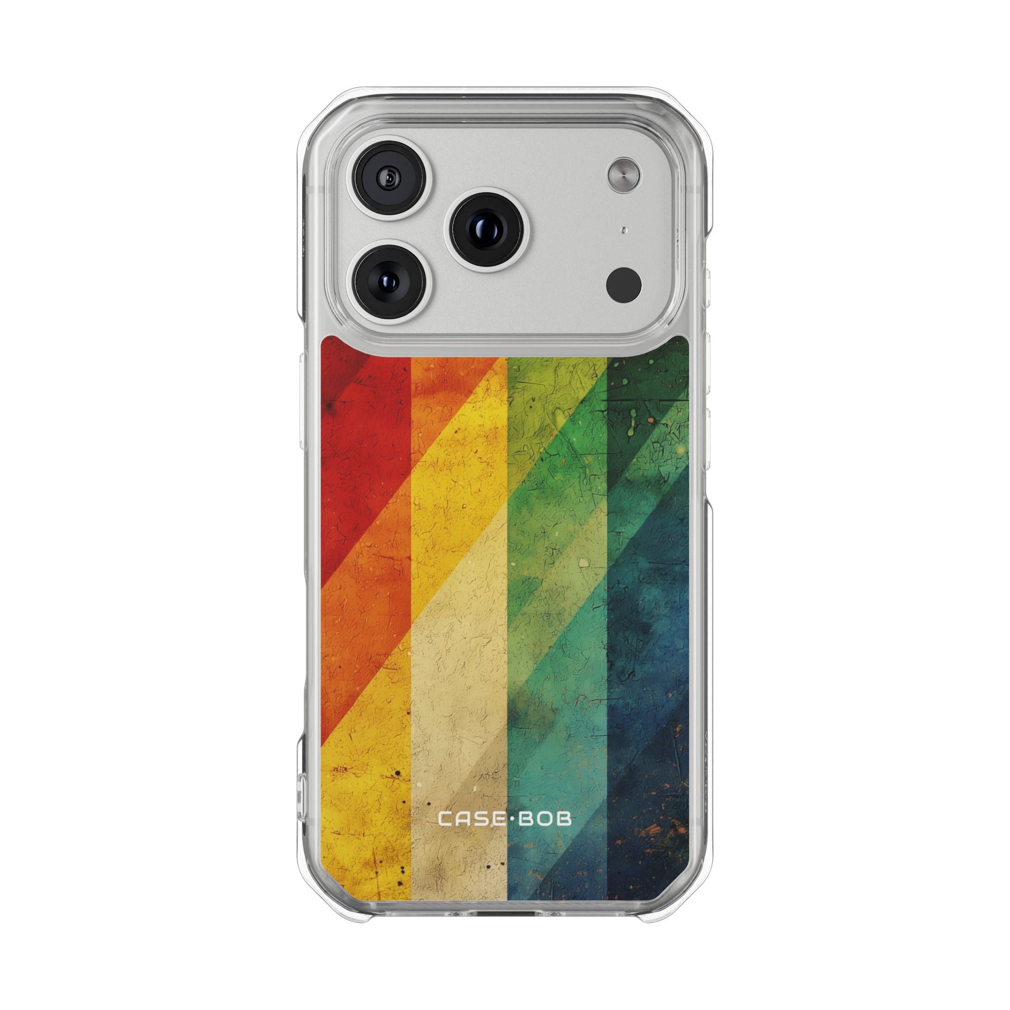 Distressed Rainbow Bands iPhone 17 Pro Case - Impact
