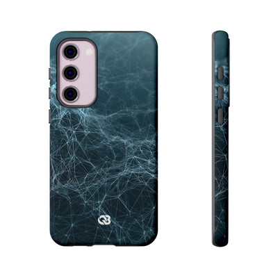 Teal Tough Phone Case for Samsung - Arctic Neural Mesh