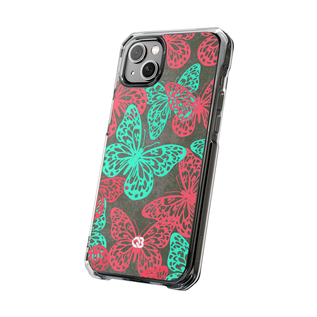 Electric Papillon · Clear Impact Magnetic Phone Case for iPhone · Pink