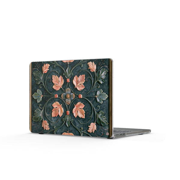 Florentine Rose Arabesque · Clear Hard Case for MacBook · Green