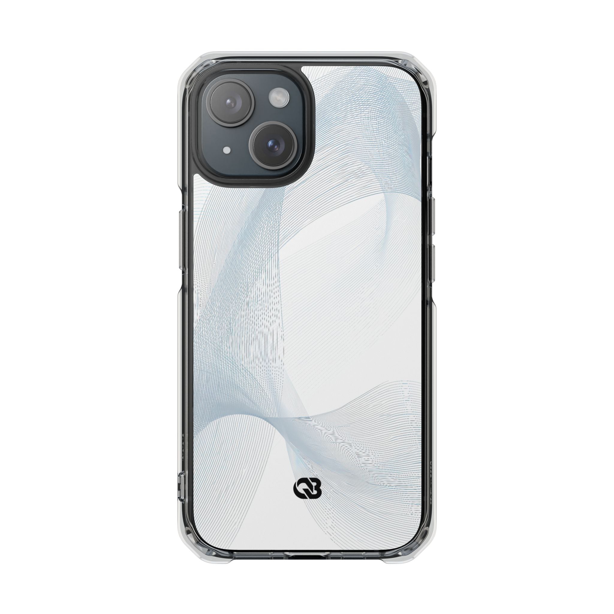 White Impact MagSafe Phone Case for iPhone - Arctic Line Current