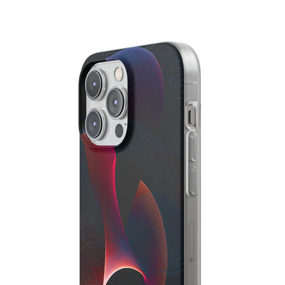 Black Lite Phone Case for iPhone - Cobalt Crimson Flux