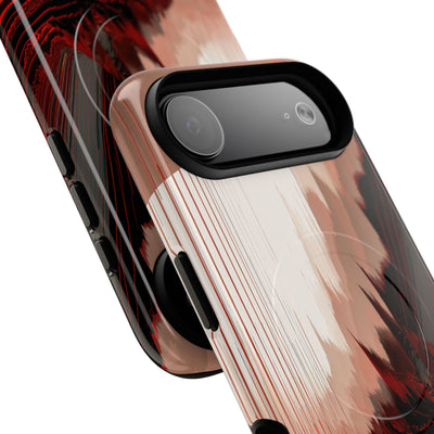 Red Tough 2.0 Magsafe Phone Case for iPhone - Crimson Pulse Horizon