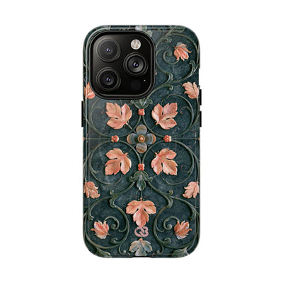Florentine Rose Arabesque · Tough 2.0 Magnetic Phone Case for iPhone · Green