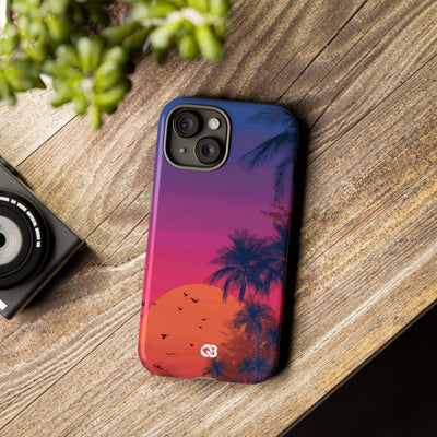 Neon Horizon Palms · Tough Phone Case for iPhone