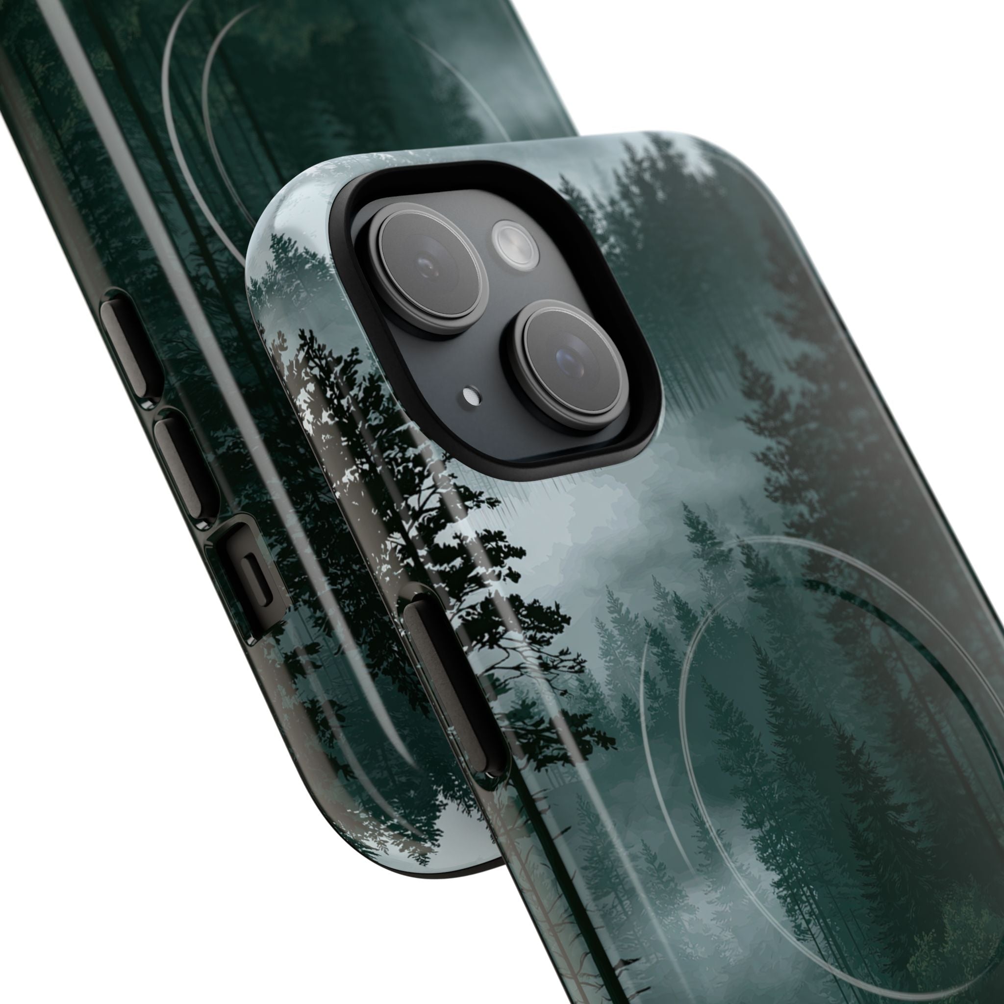 Green Tough 2.0 Magsafe Phone Case for iPhone - Misty Evergreen Mirror