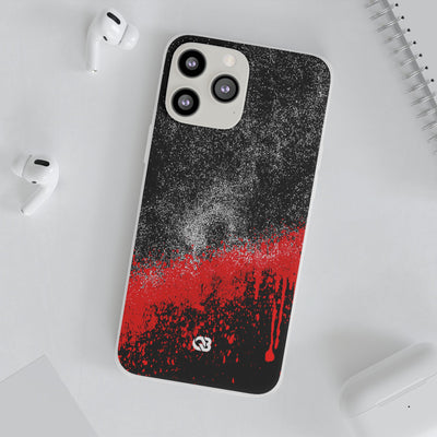 Crimson Noir Drip · Lite Phone Case for iPhone ·  Black
