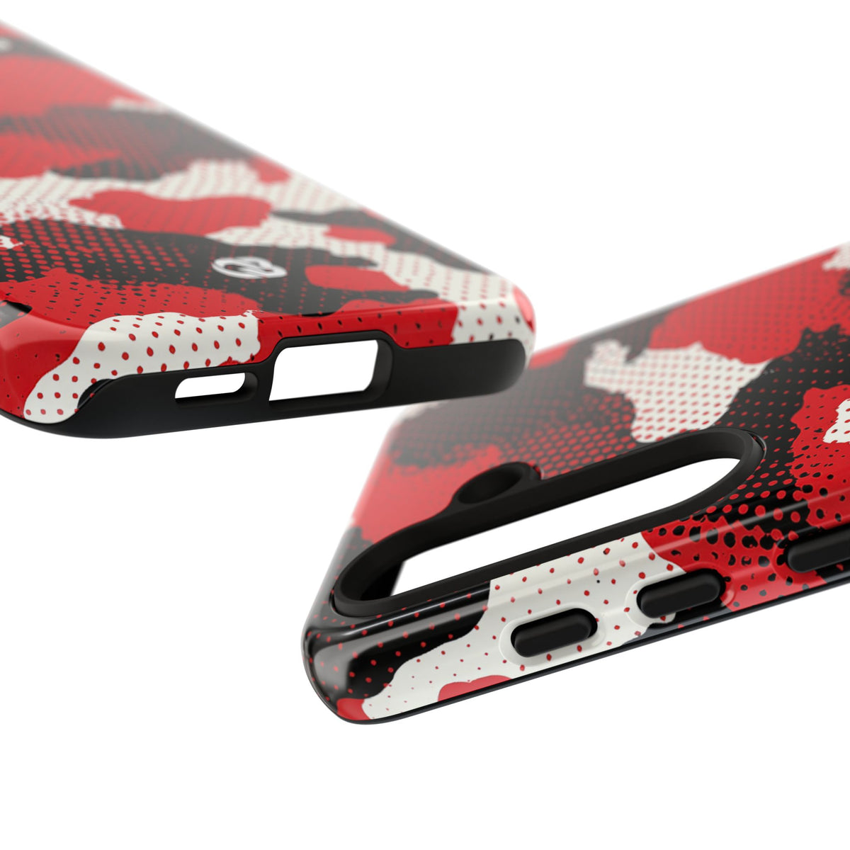 Crimson Halftone Camo · Tough Phone Case for Samsung · Red