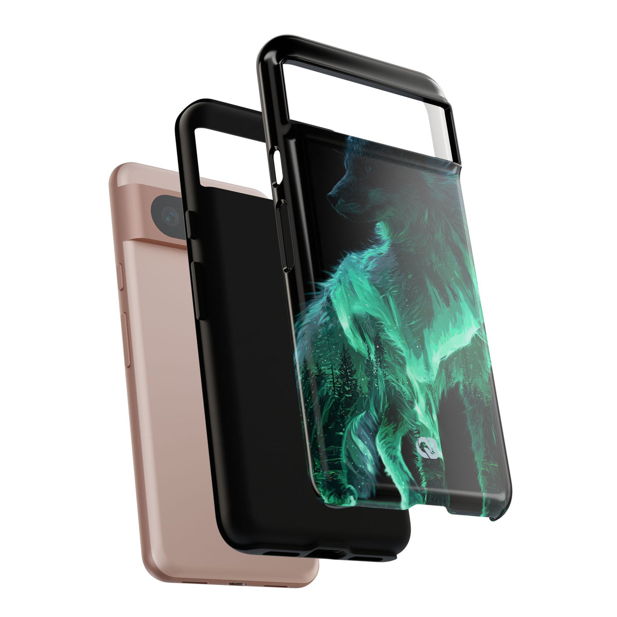 Nordic Aurora Fox · Tough Phone Case for Pixel ·  Teal