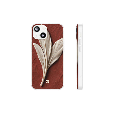 Carved Ivory Plume · Lite Phone Case for iPhone ·  Red