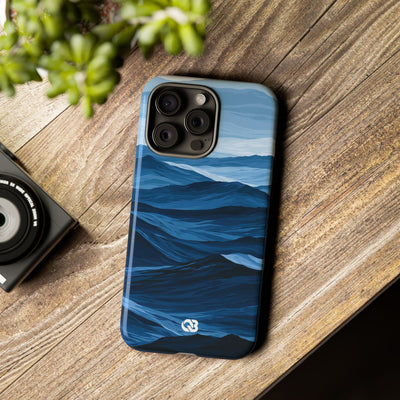 Blue Tough Phone Case for iPhone - Cobalt Ridge Tides
