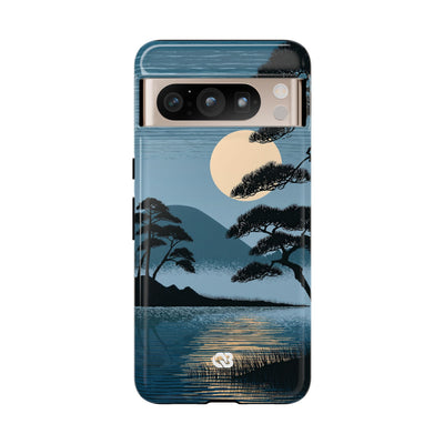 Moonlit Pine Horizon · Tough Phone Case for Pixel ·  Blue
