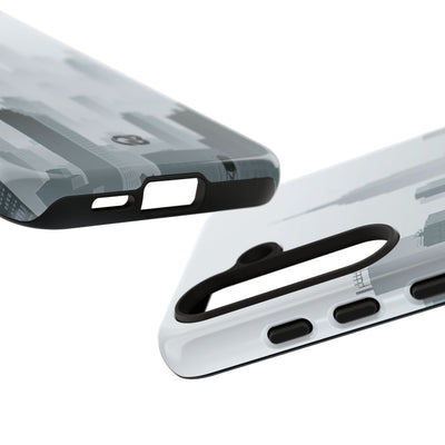 Grey Tough Phone Case for Samsung - Steel Mist Skyline