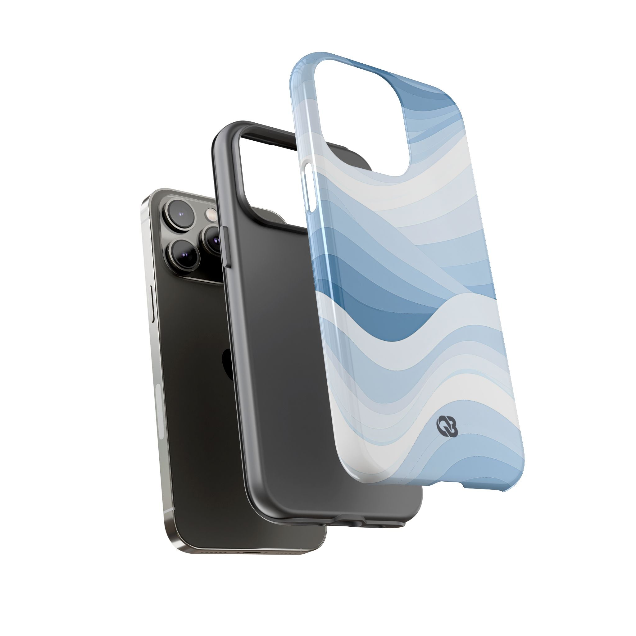 Blue Tough Phone Case for iPhone - Glacial Indigo Flow