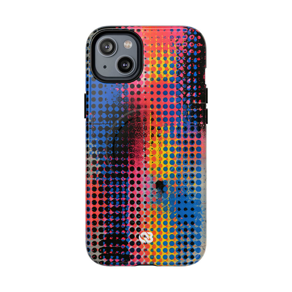 Chromatic Halftone Grid · Tough 2.0 Magnetic Phone Case for iPhone · Blue