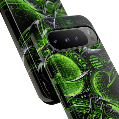Cyber Sigil Grid · Tough Phone Case for Pixel ·  Green