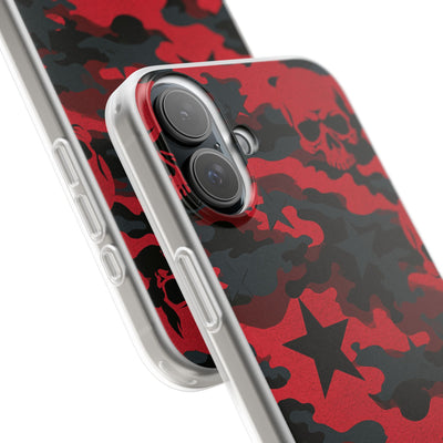 Crimson Skull Camo · Lite Phone Case for iPhone ·  Red