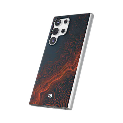 Black Lite Phone Case for Samsung - Volcanic Basalt Map