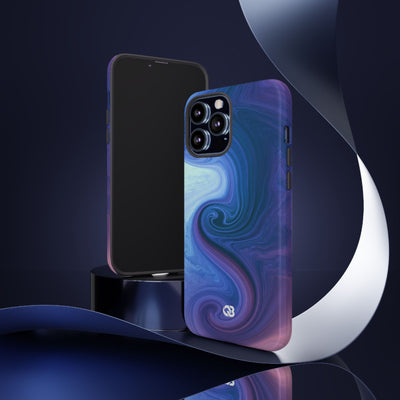 Azure Fluid Swirl · Tough Phone Case for iPhone · Blue