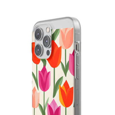Vibrant Petal Grid · Soft Phone Case for iPhone