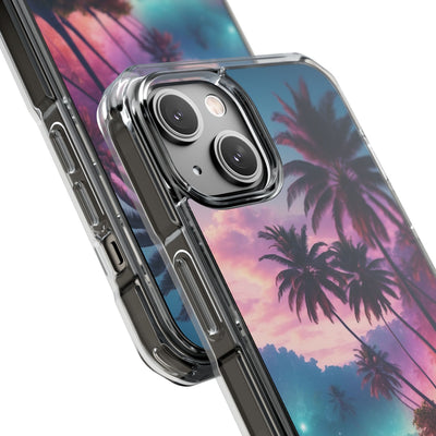 Neon Shore Palms · Impact etui na telefon dla iPhone · Magsafe