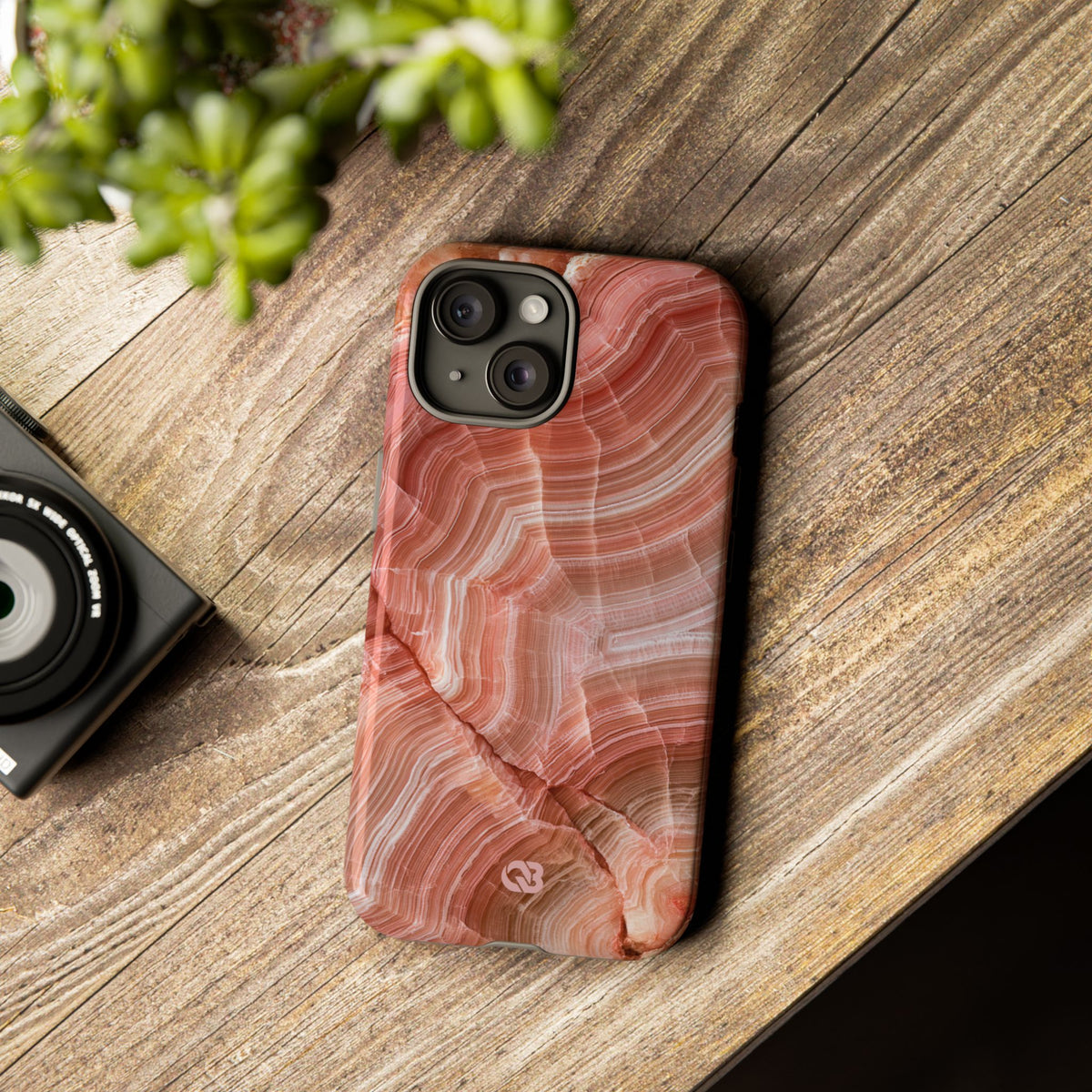 Blushing Rose Strata · Tough Phone Case for iPhone · Pink