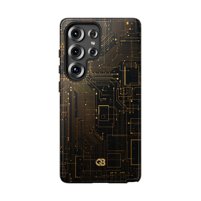 Gold Tough Phone Case for Samsung - Amber Core Mainframe