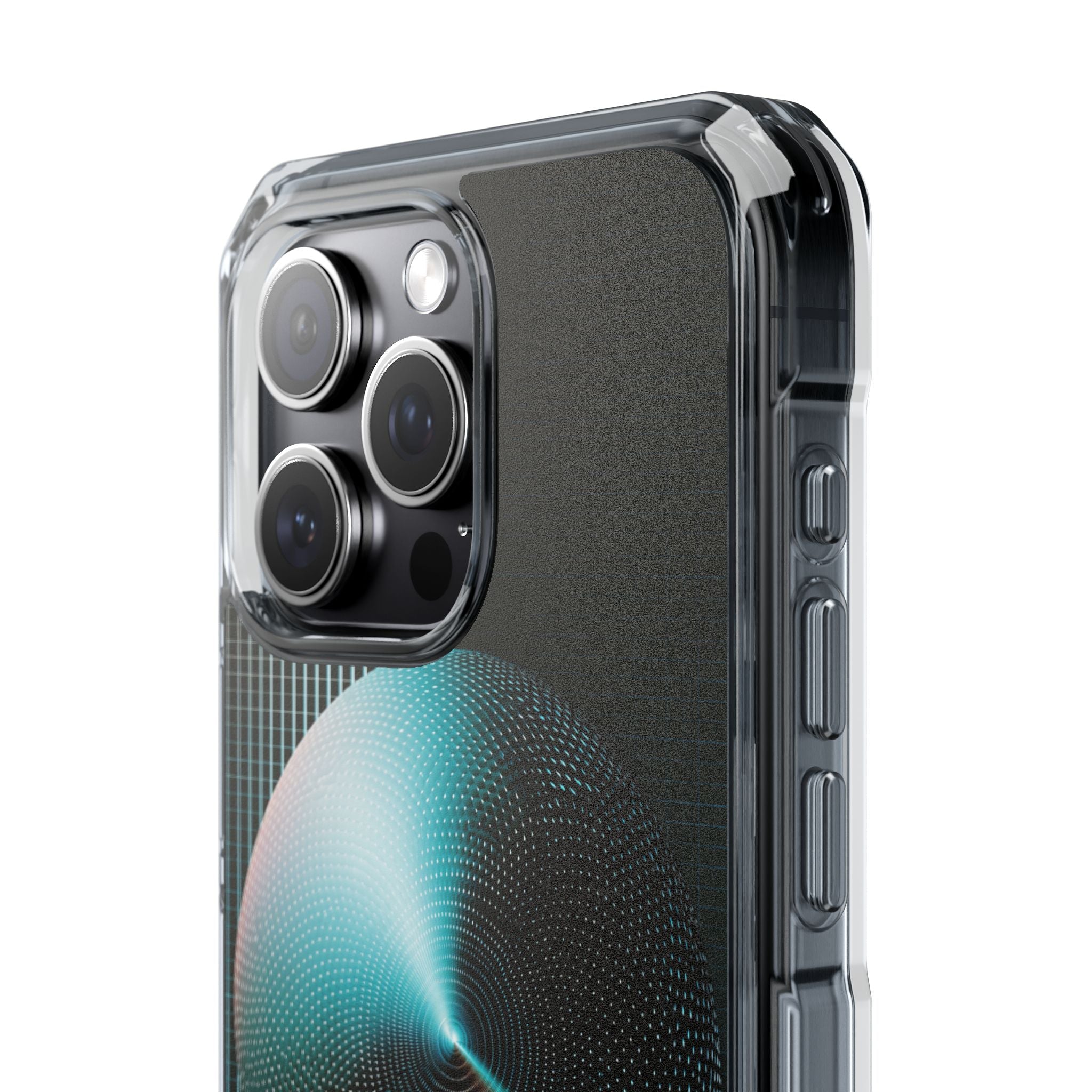 Blue Impact MagSafe Phone Case for iPhone - Cyan Vector Sphere