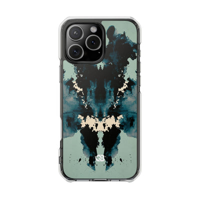 Rorschach Ink Void · Clear Impact Magnetic Phone Case for iPhone ·  Black