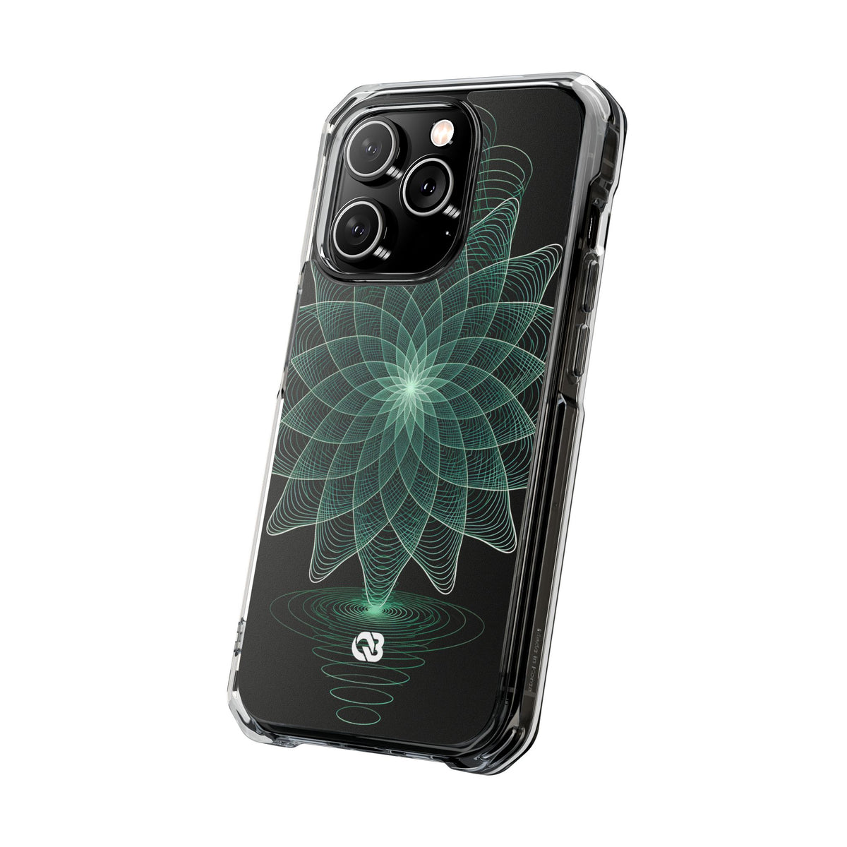 Verdant Harmonic Bloom · Impact Magnetic Phone Case for iPhone ·  Black