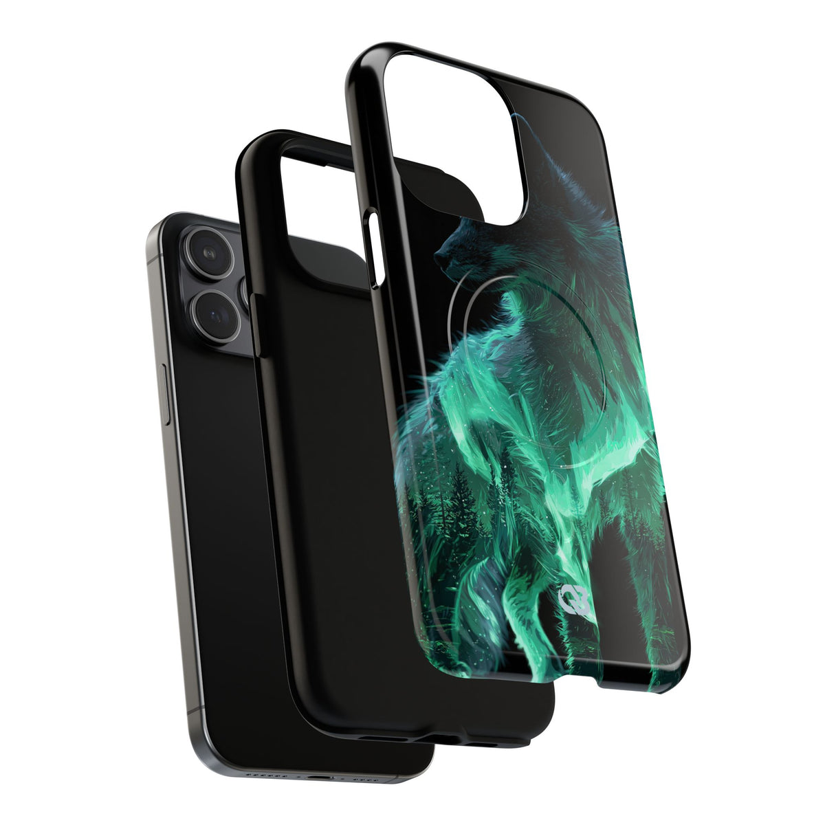 Nordic Aurora Fox · Tough 2.0 Magnetic Phone Case for iPhone · Teal