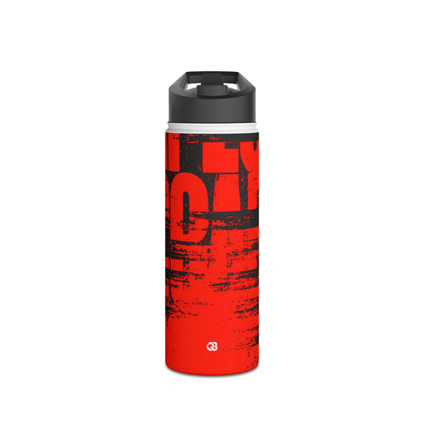 Crimson Redaction · Insulated Water Bottle · Black