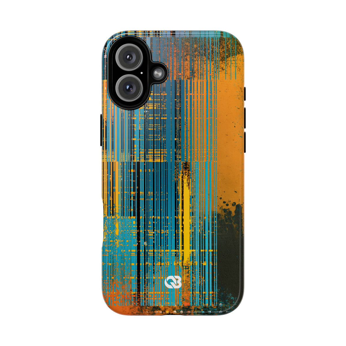 Cyber Glitch Stream · Tough Phone Case for iPhone · Teal
