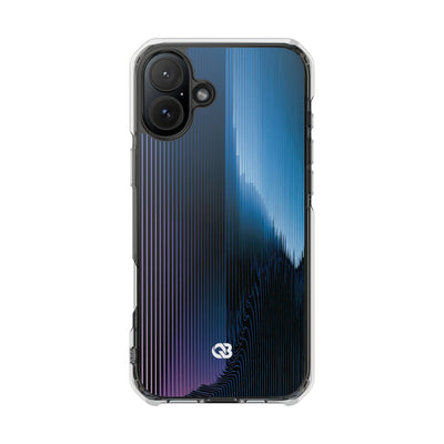 Blue Impact MagSafe Phone Case for iPhone - Indigo Distortion Wave