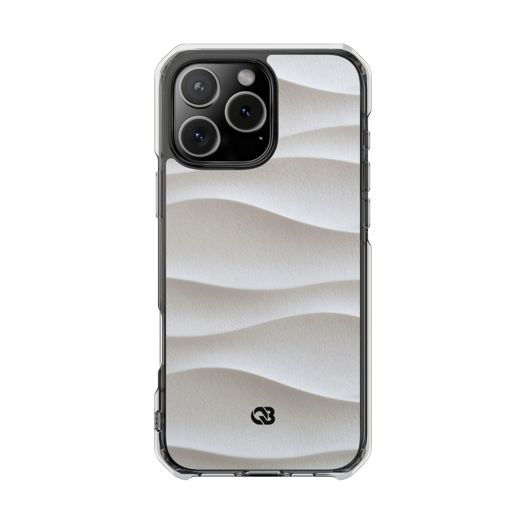 White Impact MagSafe Phone Case for iPhone - Arctic Flow Ridges