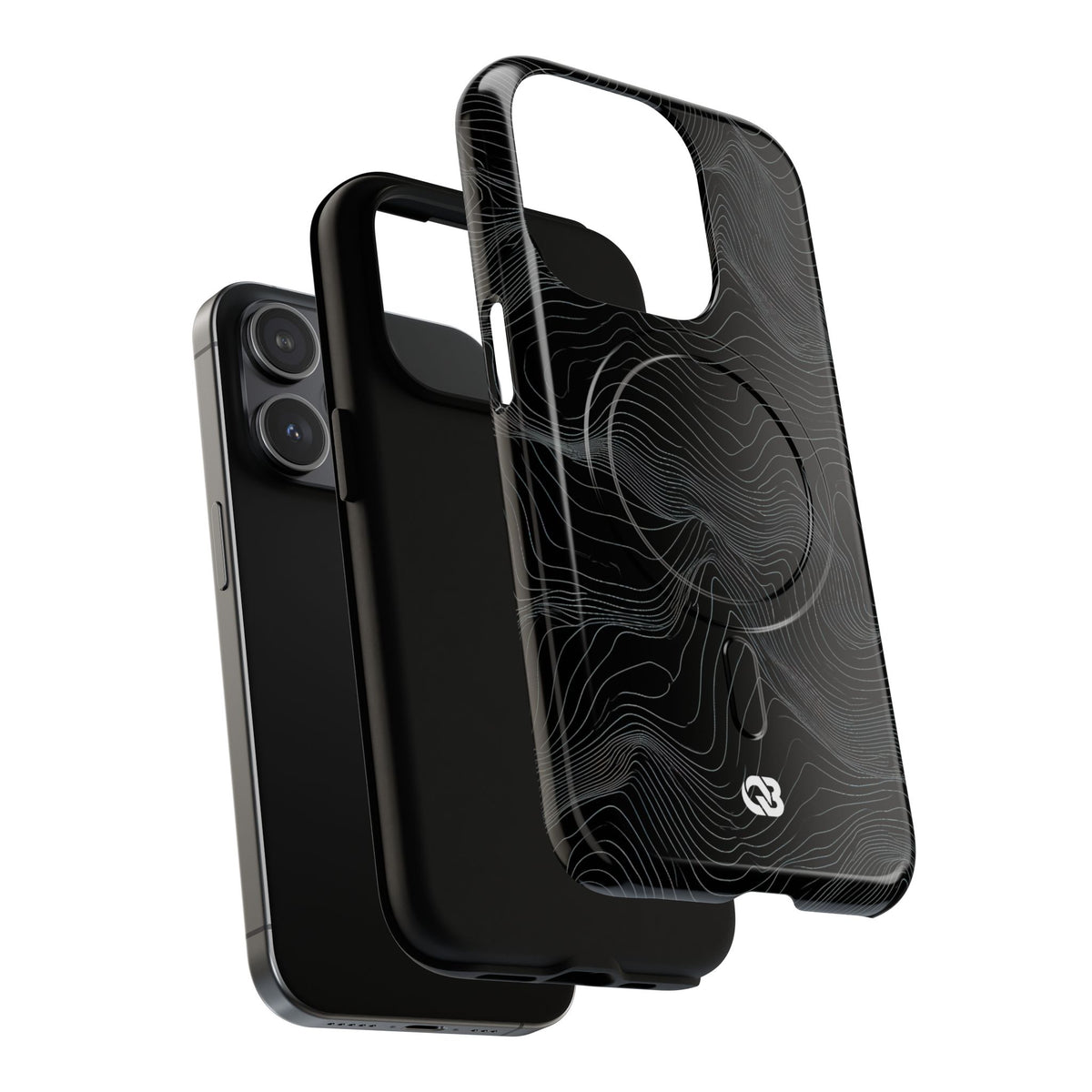Obsidian Contour Elevation · Tough 2.0 Magnetic Phone Case for iPhone · Black