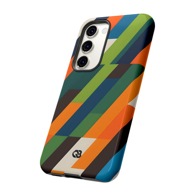 Angled Retro Mosaic · Tough Handyhülle für Samsung