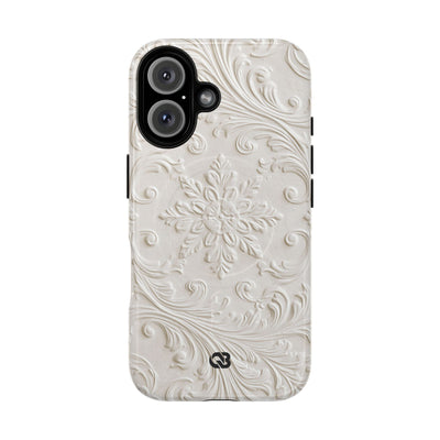 Ivory Baroque Relief · Tough 2.0 Magnetic Phone Case for iPhone · White